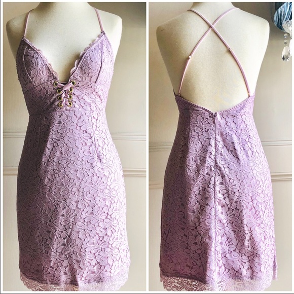 Victoria Secret Lilac Floral Lace Slip Night Dress - Picture 2 of 9